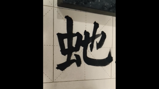 虵字示范 Demonstration (She)